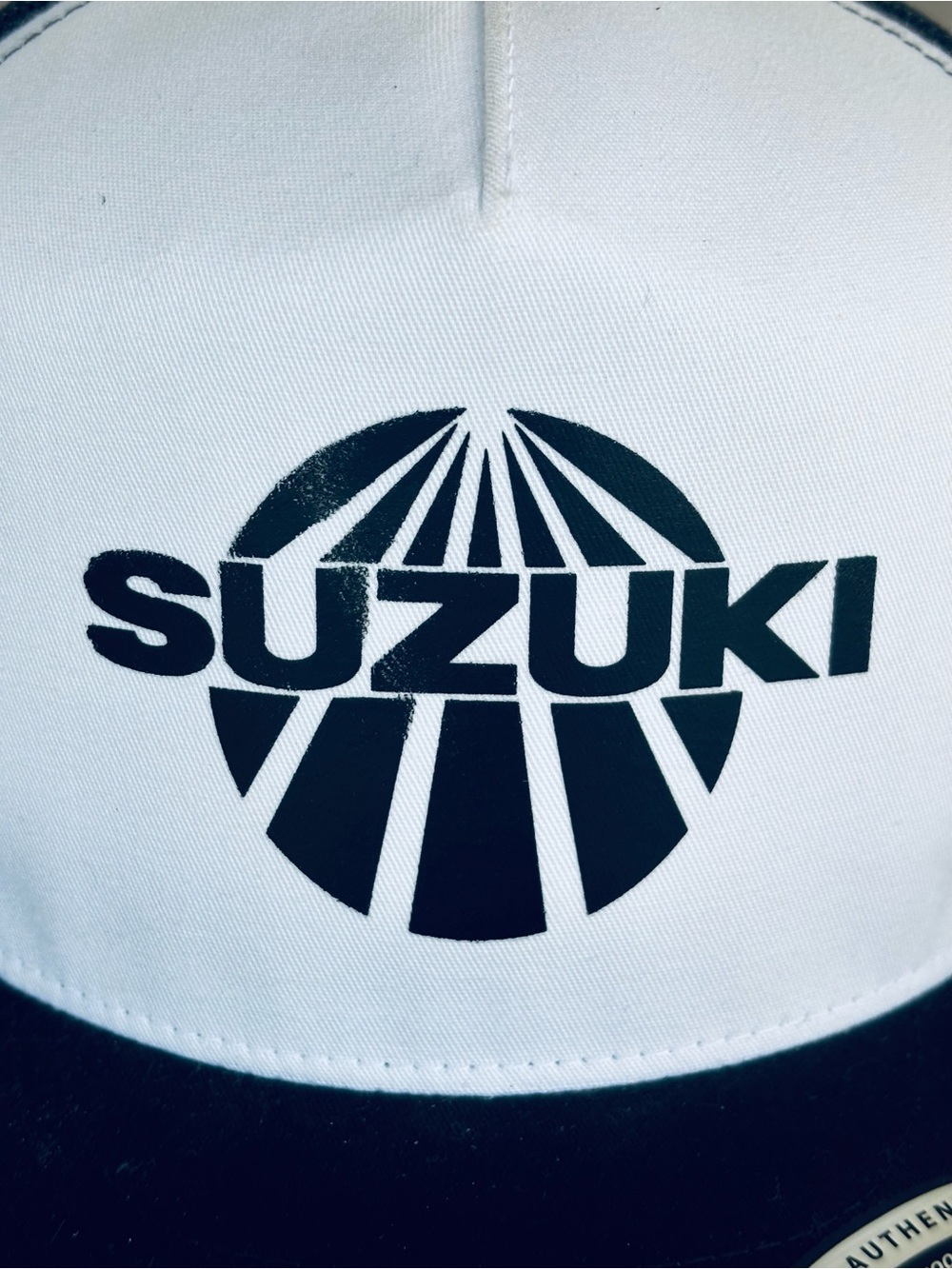 Suzuki Logo Trucker Hat - White & Black NEW WITH TAGS
